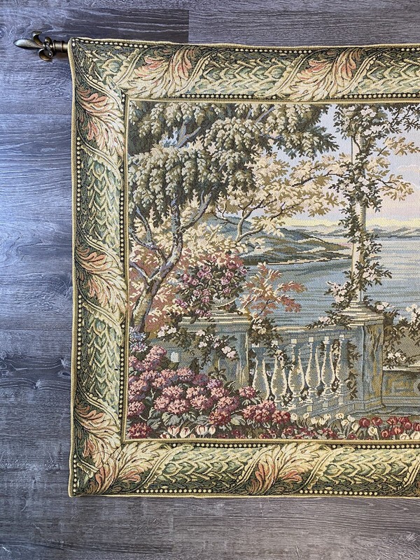 Large Tapestry Detailed Landscape Scene 53" x 35" VTG Gobelins France Style gallery