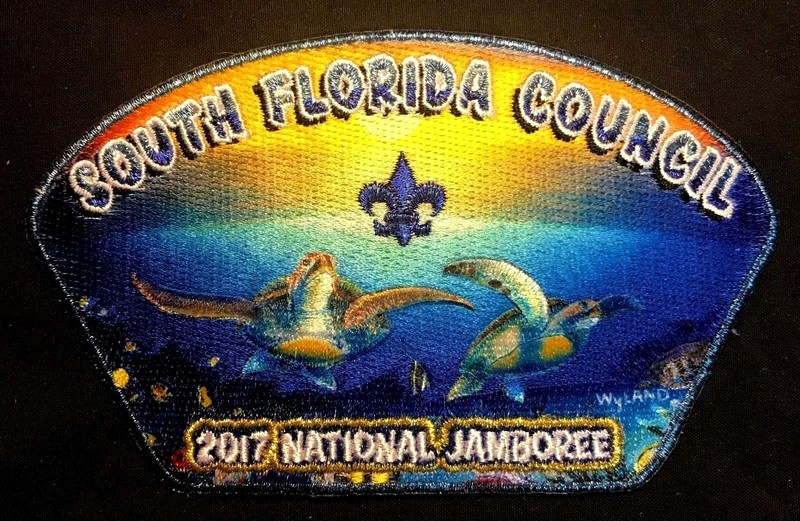 OA O-SHOT-CAW 265 SOUTH FLORIDA 2017 BSA JAMBOREE WYLAND JSP BLUE MYLAR DELEGATE