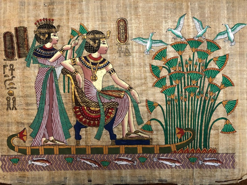Egyptian Papyrus Artwork Collection 22x16 Inches gallery