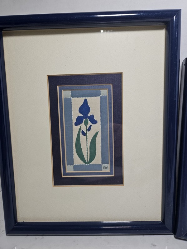 Alice Woodrome 2 Framed Quilted Serigraph Art Iris And Cow gallery