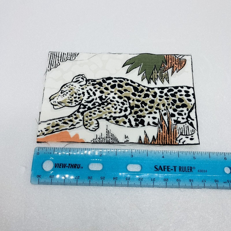 Vintage 1970s Hand Sewn Leopard Print Cloth Jacket Shirt Embroidery Art Decor 31 gallery
