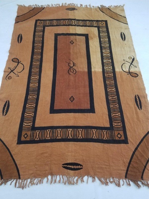 Vintage African Mud Cloth Wall Hanging or Textile Panel 178x125cm