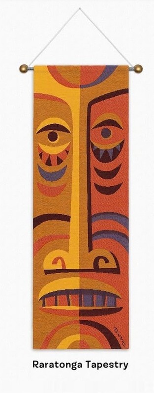 1 SHAG Josh Agle – TIKI Tapestry Palm Springs California – Raratonga – Shag