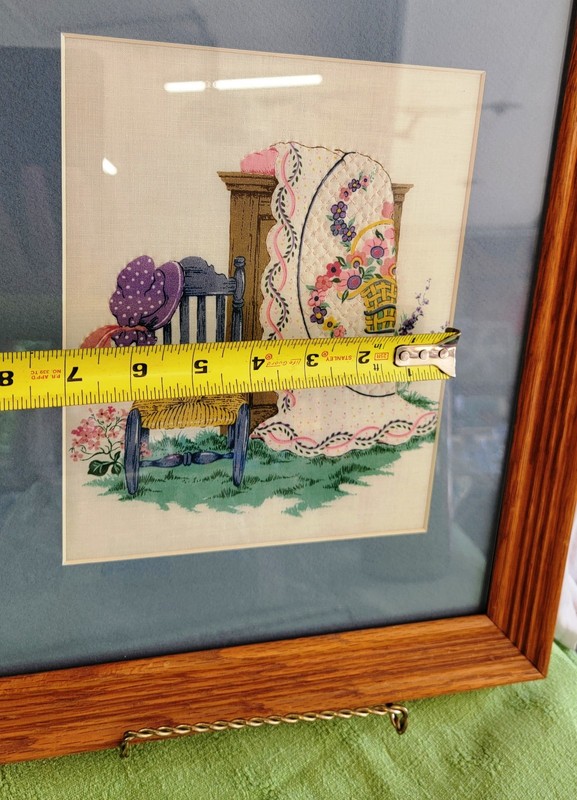 Cranston Country Fair Cotton Fabric Panel Quilted Framed Hat Rocking Chair gallery