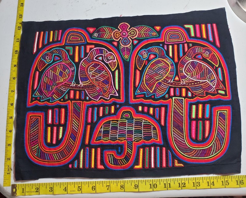 kuna panel mola textile unframed style from Panama original 3033