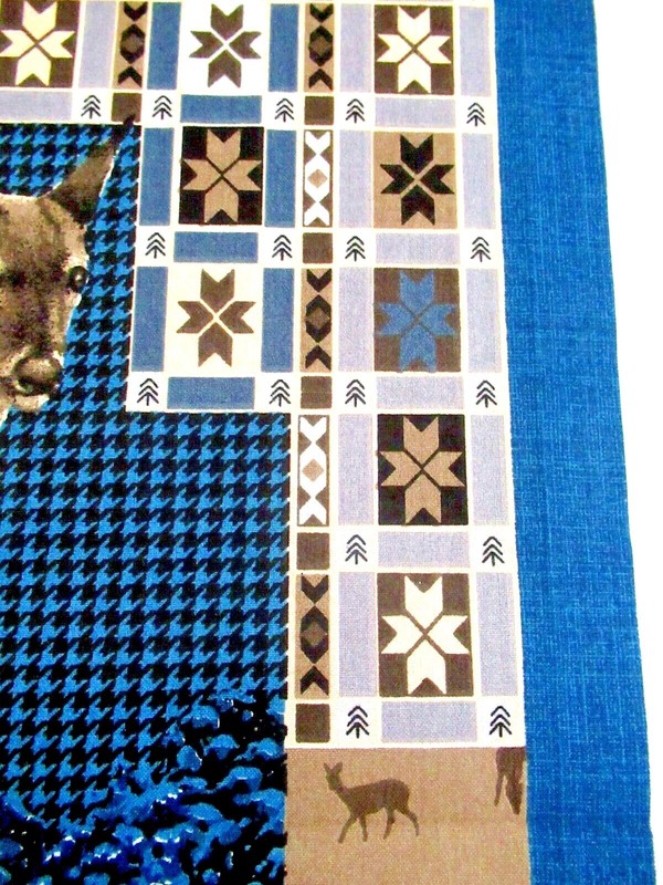 "DEER BY THE STREAM" ~ (FABRIC ART / QUILTING / WALL HANGING) ~ **(18" X 18")** gallery