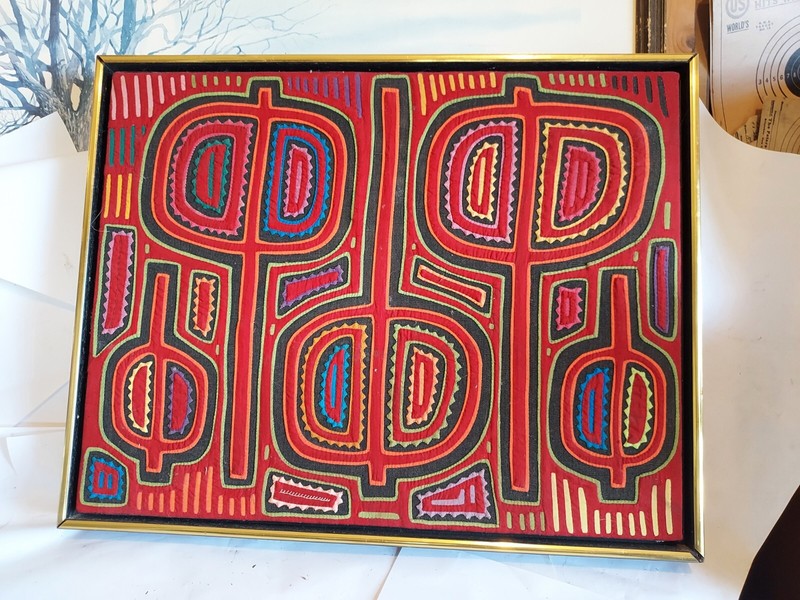 1970s Cuna Indians Framed Quilt Art gallery