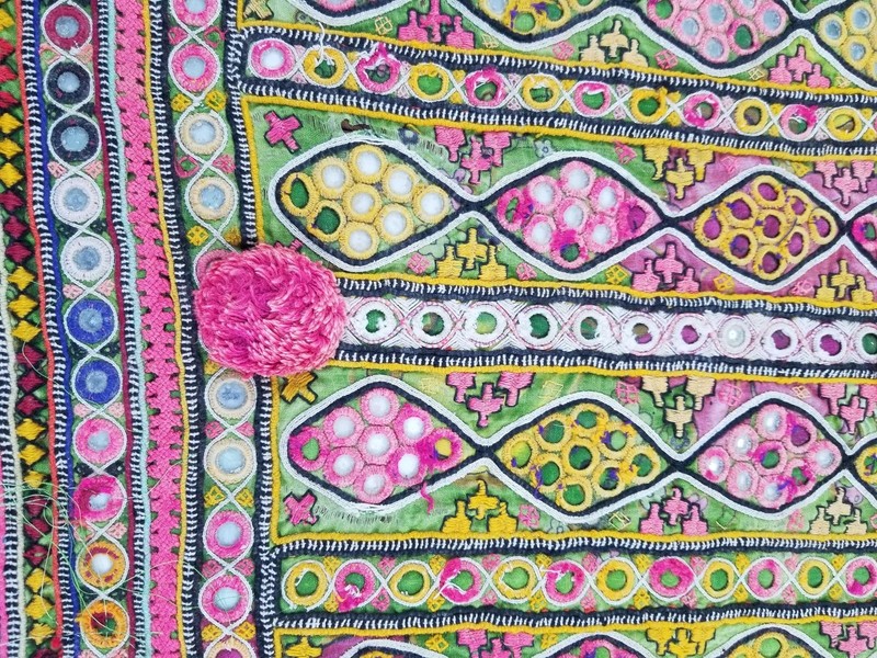 Vintage Traditional Kuchi Banjara Embroidered Neck Panel 45x43cms gallery