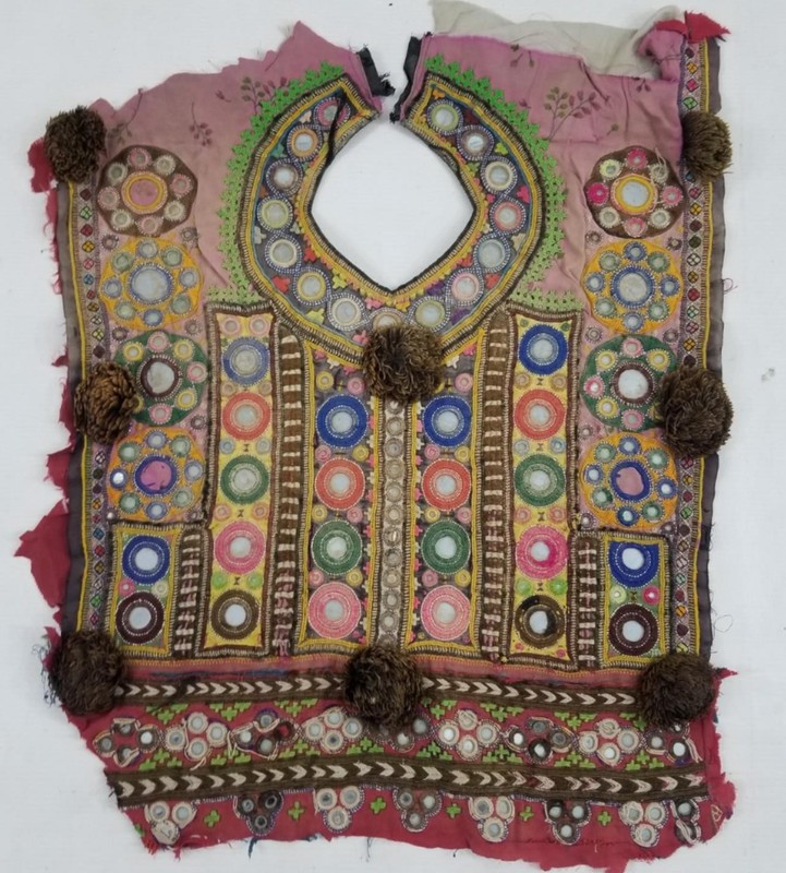 Vintage Traditional Kuchi Banjara Embroidered Neck Panel 58x43cms