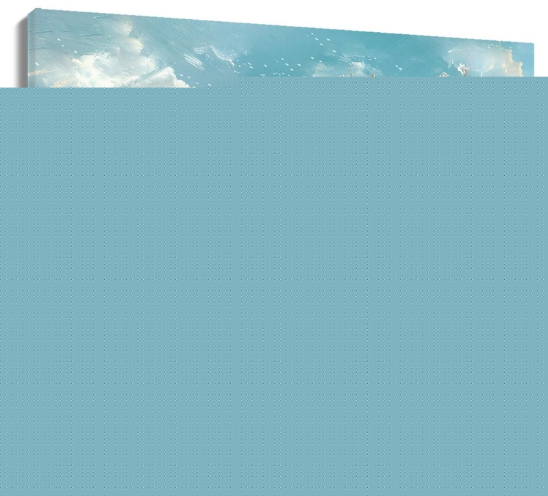 LB Beach Coastal Wall Art Starfish with White Flower in Vintage Vase on Teal ...