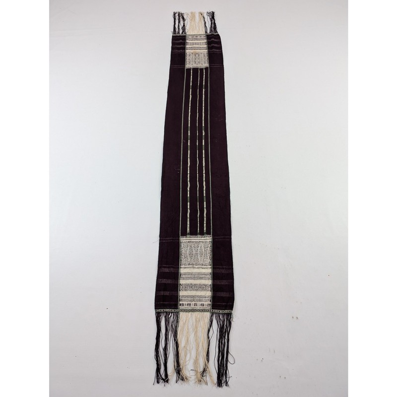 Vintage Traditional Handwoven Indonesian Ulos Pinunsaan Textile 31x12in