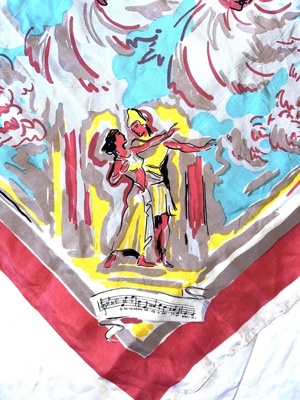 Rafaello Busoni -Graphic Artist 1940’s Uncut Silk Scarf gallery
