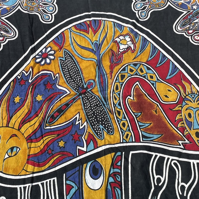 Batik Hanging Wall Silk Painting Art Mughal India MUSHROOM PEACE FROG ❤️blt10m4 gallery
