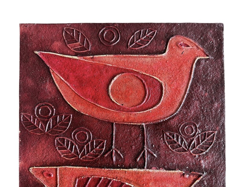 Birds Mid Century Leather Tooled gallery