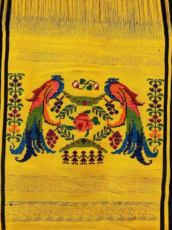 Vtg 60’s Mid Century Guatemalan Colorful Tapestry Wall Hanging Folk Art gallery