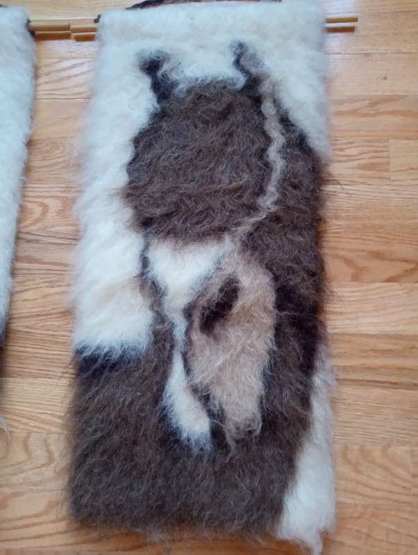 Vintage ~ Pair of Icelandic MCM Woven Shaggy Wool ~ Wall Hangings ~ Horse gallery