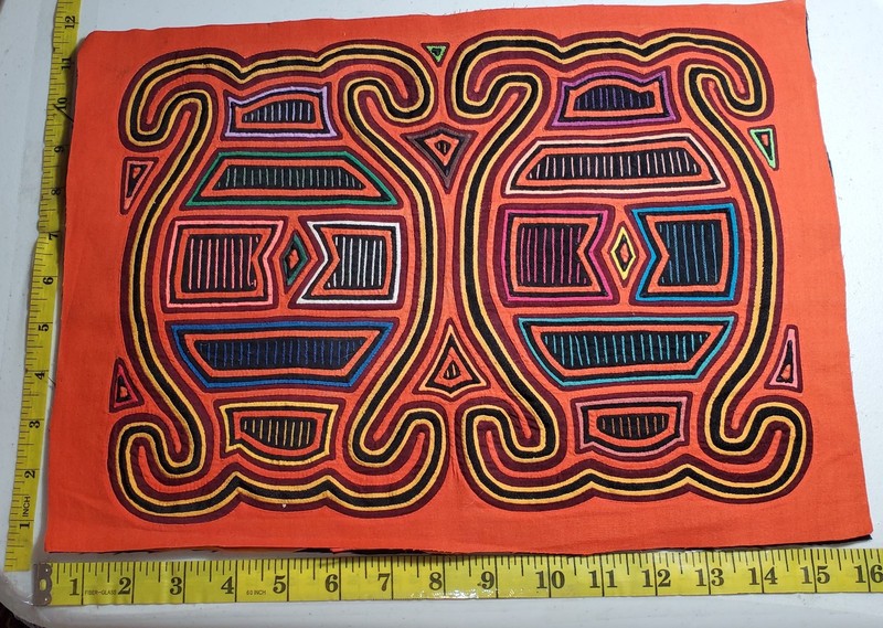 kuna panel mola textile unframed style from Panama original 3034