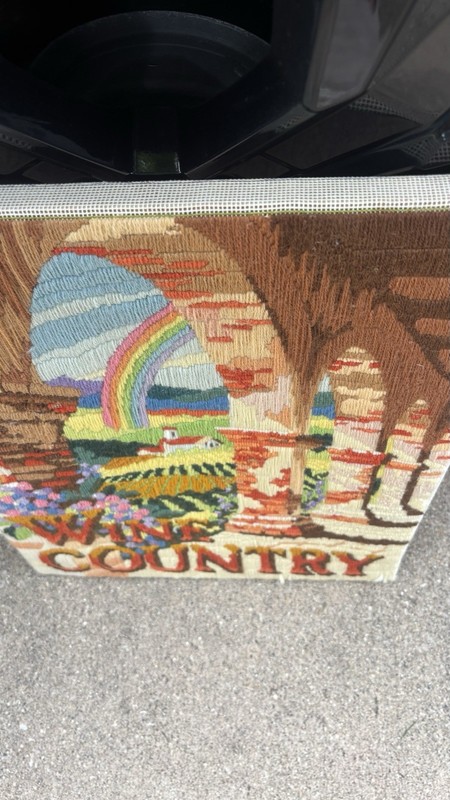 Wine Country Vineyard Rainbow Wool Needlepoint Tapestry 16x20 Wall Art Decor gallery