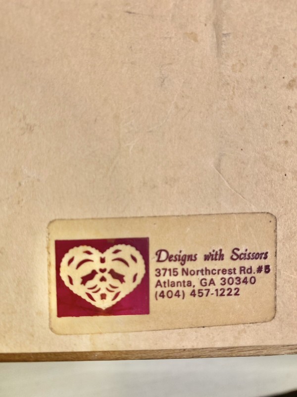 Vintage 1985 German Style Scherenschnitte Paper Art Love Birds & Hearts gallery