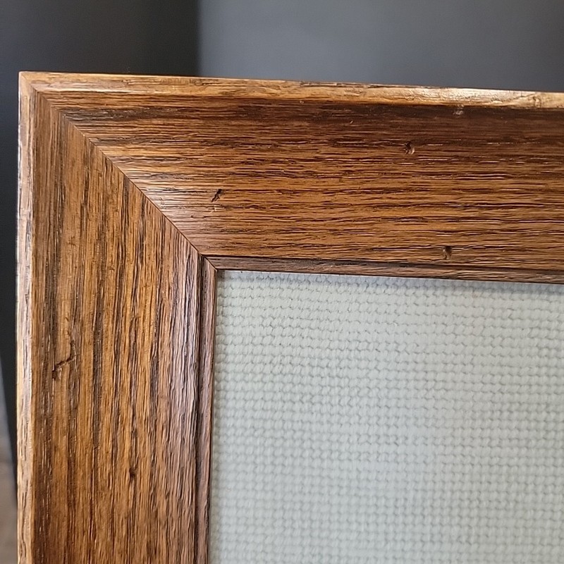 Antique dark wood frame Needle point cornecopia handmade Kitschy Eclectic 18x12" gallery