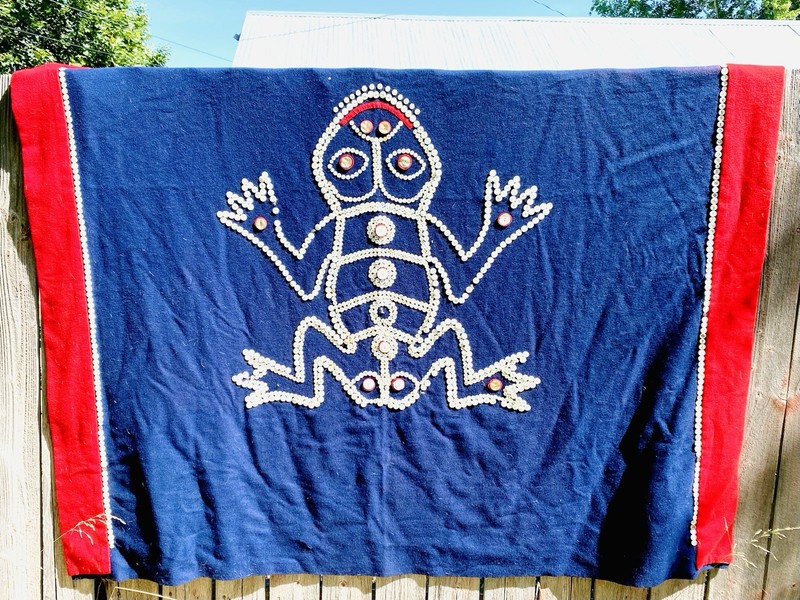 Coastal Tribe Frog Button Blanket
