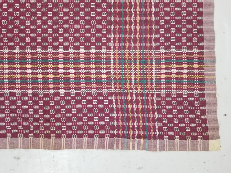 Vintage Handwoven Bangladeshi Nakshi Kantha Style Throw 213x142cm gallery