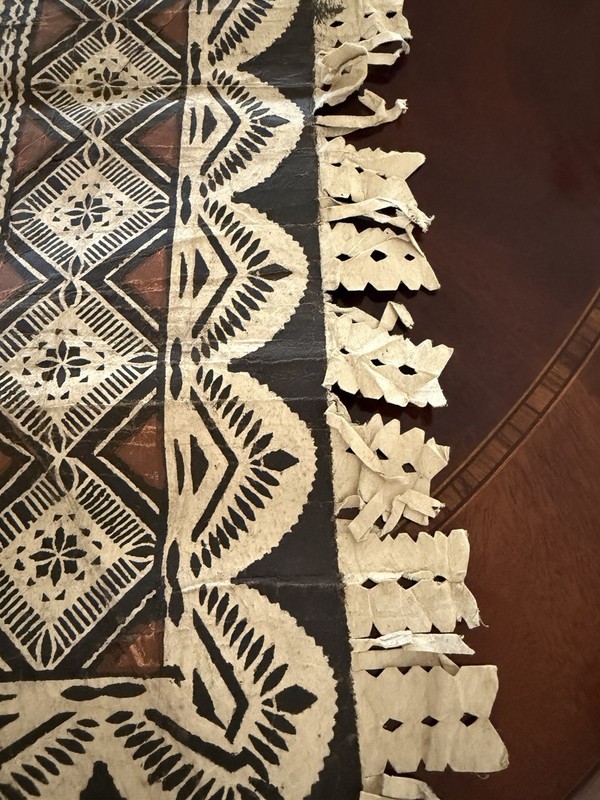 Vintage TAPAS Tree Bark Art Paper Handmade Cloth Table Runner 22x60” Tapestry gallery