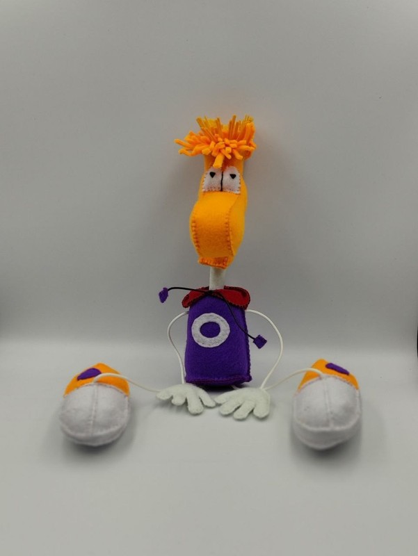 Rayman Origin plush. Custom Plush, hand stitched.