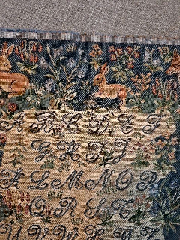 ART de LYS, ABC ANIMALS BLUE, FRENCH WOVEN TAPESTRY And Horse Riders gallery