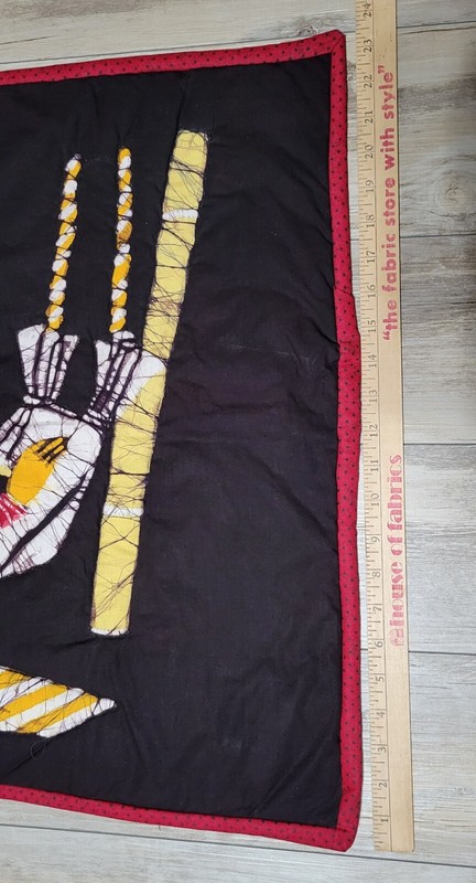 Batik Hand Dyed Wall Art Woman Mother Child Baby Painting Indian Fabric Quilt gallery