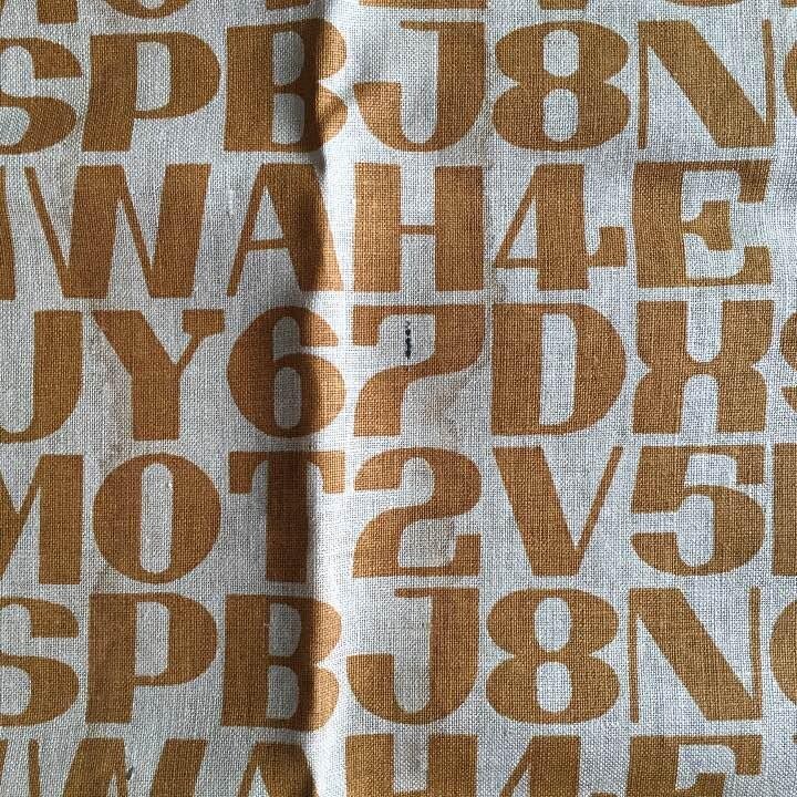 Vintage HERMAN MILLER Original ALEXANDER GIRARD Fabric REMNANT Numbers Letters gallery