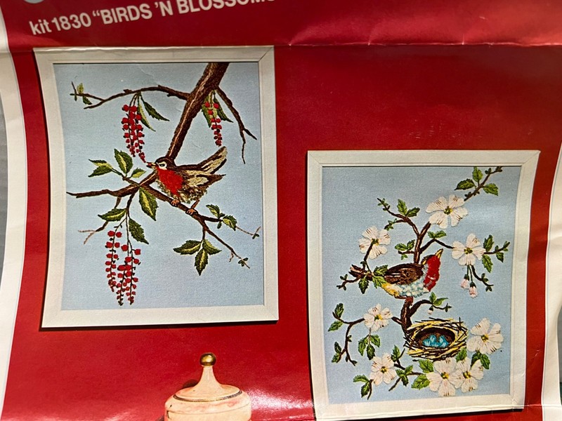 Floral Crewel Birds ‘N Blossoms Bucilla Creative Needlecraft Embroidery kit