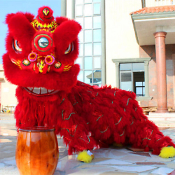Chinese Kung Fu Foshan Lion Dance Mascot Costume Two Adult 佛山舞狮