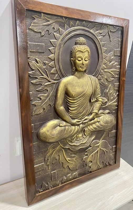 Buddha Wall Mural Art, Buddha Wall Hanging, Resin Wall Hanging, Wall Art gallery
