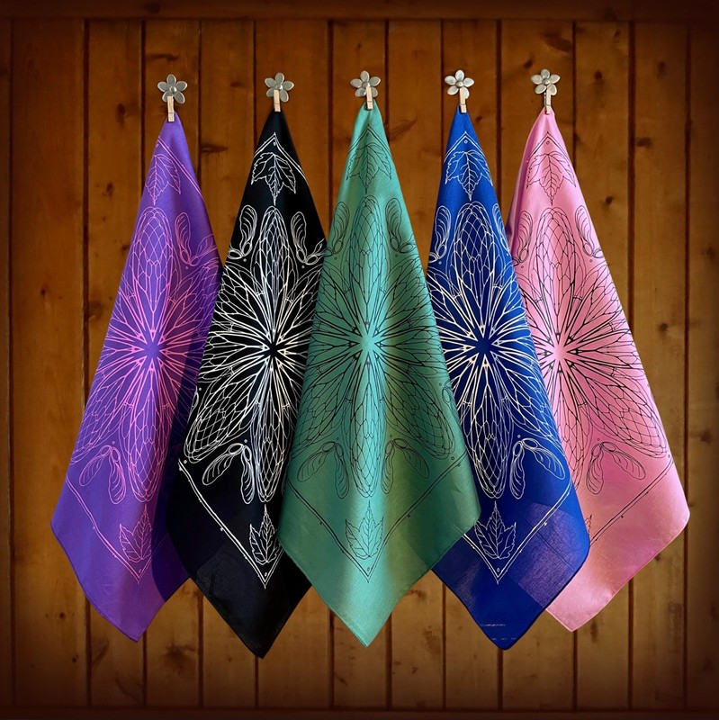 Cicada Wing Bandana Design by lauraclaire66, green/black gallery