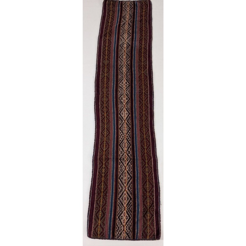 Vintage Peruvian Andean Handwoven Tribal Wool Textile Runner 164x37cm