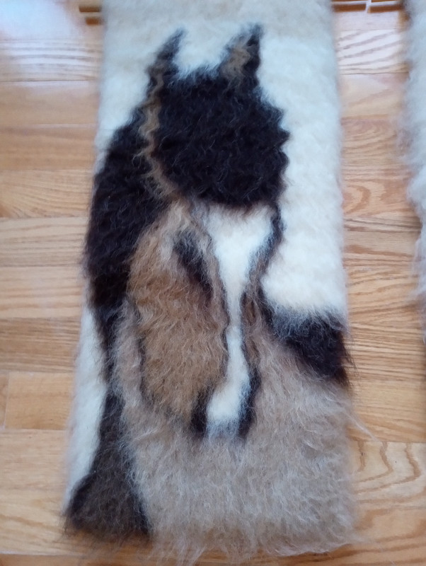 Vintage ~ Pair of Icelandic MCM Woven Shaggy Wool ~ Wall Hangings ~ Horse gallery
