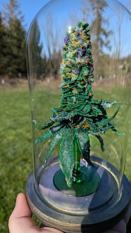 Marijuana Sculpture Made Of Embroidery Thread Intergalactic Space Nugw/Cloche gallery