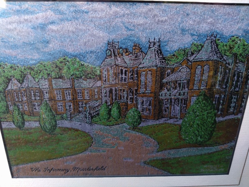 Fabulous Framed Macclesfield Infirmary Silk Tapestry WOVEN By Spurcroft Ltd 1993
