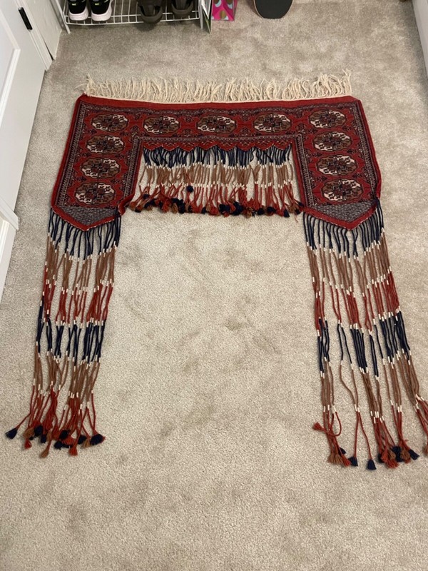Handmade vintage Turkman door wallhanging