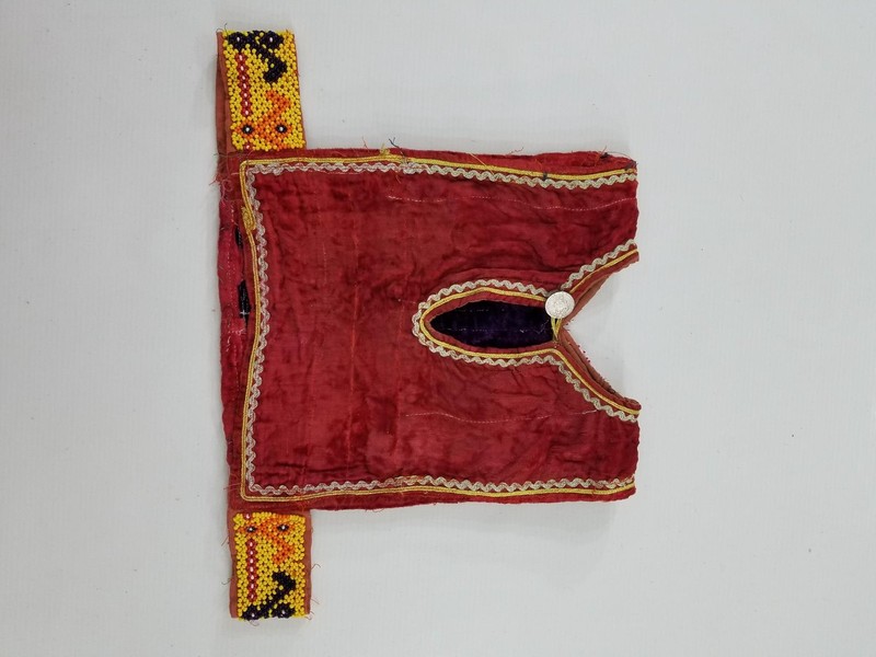 Vintage Traditional Afghan Kuchi Hand Beaded Neck Panel L:29 B:24 S:24cms gallery