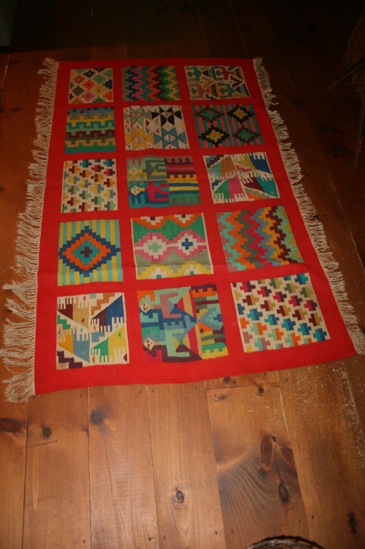 VTG Kilim Rug Gafsa Tunisia African Berber Pictorial Textile Tapestry Folk Art gallery