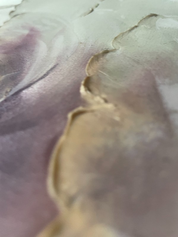 Large Textured Silk Floral Painting White Pink Peony Wall Art on Silk Canvas gallery