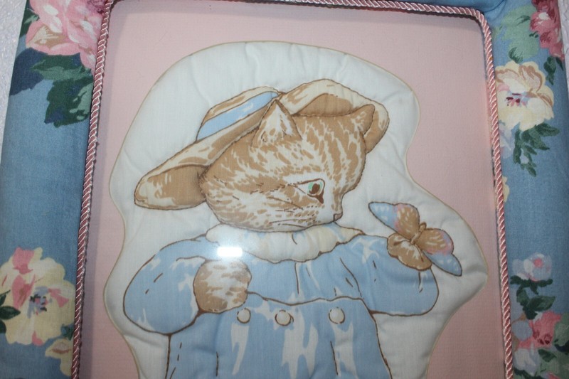 Framed Quilted Art From Peter Rabbit Beatrix Potter 1992 Frederick Warne Fabric gallery