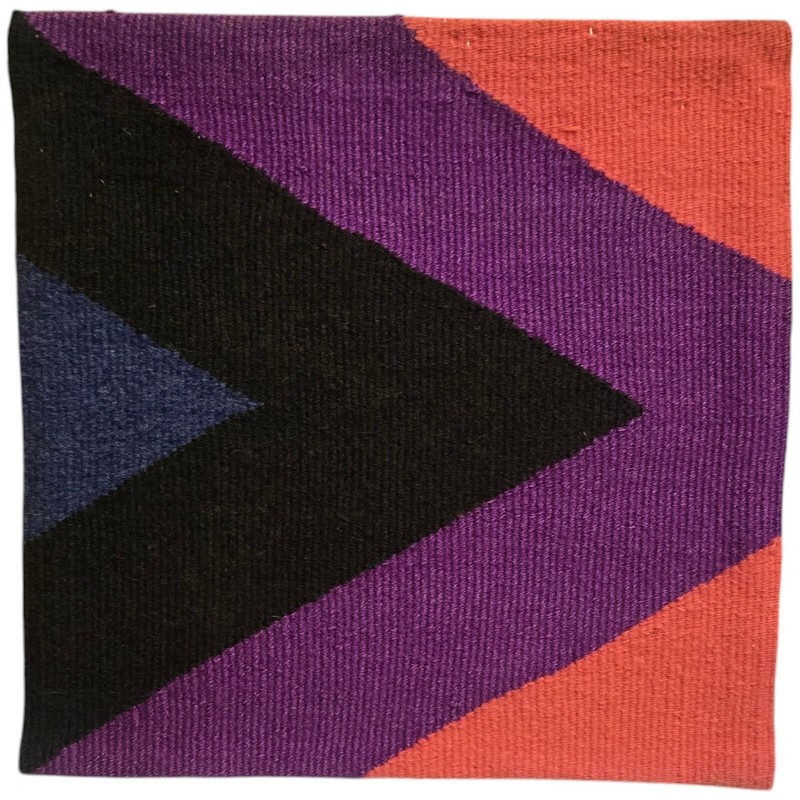 Purple Pink Black Chevron Weaving Textile Wall Hanging Decor Handwoven Geometric gallery