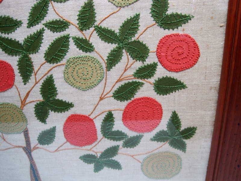 VTG 1960's “The Tree of Life” by Hannah Cohoon 1854 Sampler Embroidery Framed gallery