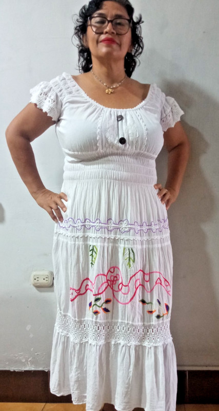 Shipibo Native embroidery aya visions design dress
