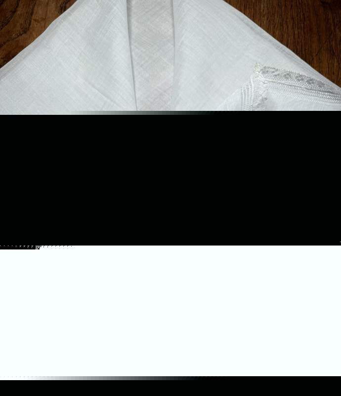 Hand-embroidered handkerchief - monogram FB - white - 19th century gallery