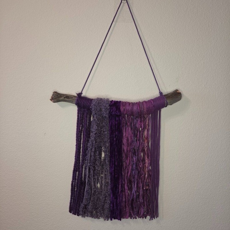 Purple Multi Textile Wall Hanging