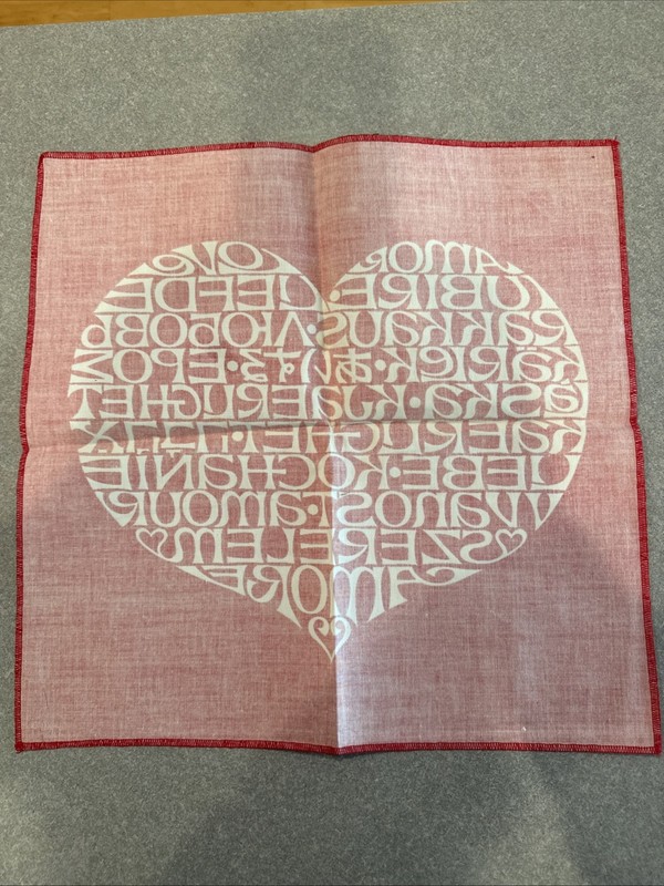 VINTAGE Alexander Girard International Heart Love textile Art MCM Herman Miller gallery